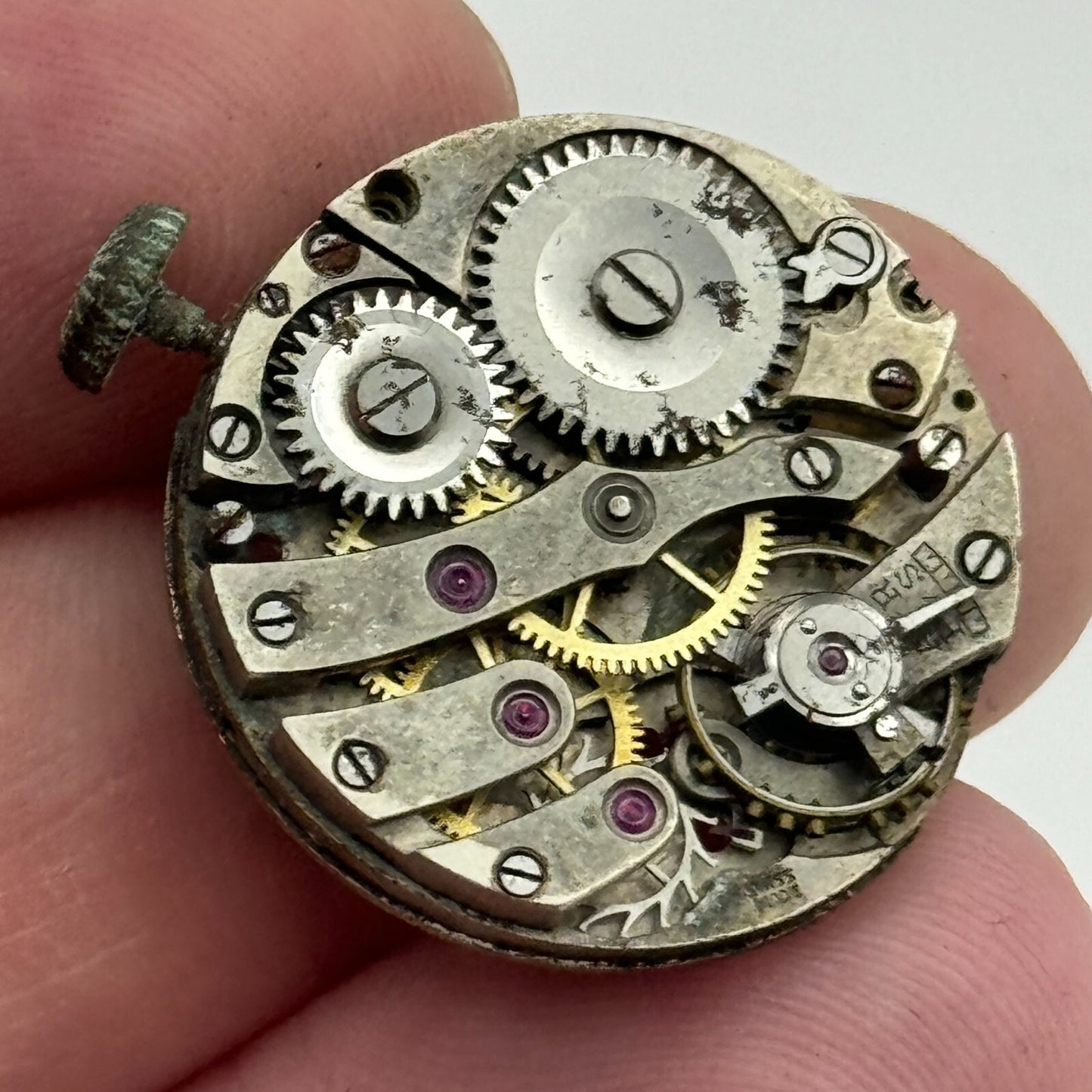 23.7mm AS Trench Watch Movement Balance Intact Swiss Manual Wind Vintage PARTS