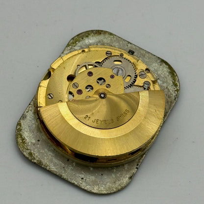 38mm Men’s Rare Vintage Rotary TV Case Automatic Swiss Date Watch PARTS REPAIR