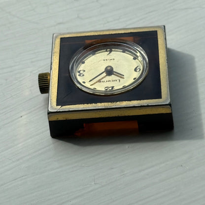 32mm Vintage Square Lucerne Acrylic Case EB 8461 Manual Wind Swiss Watch - PARTS