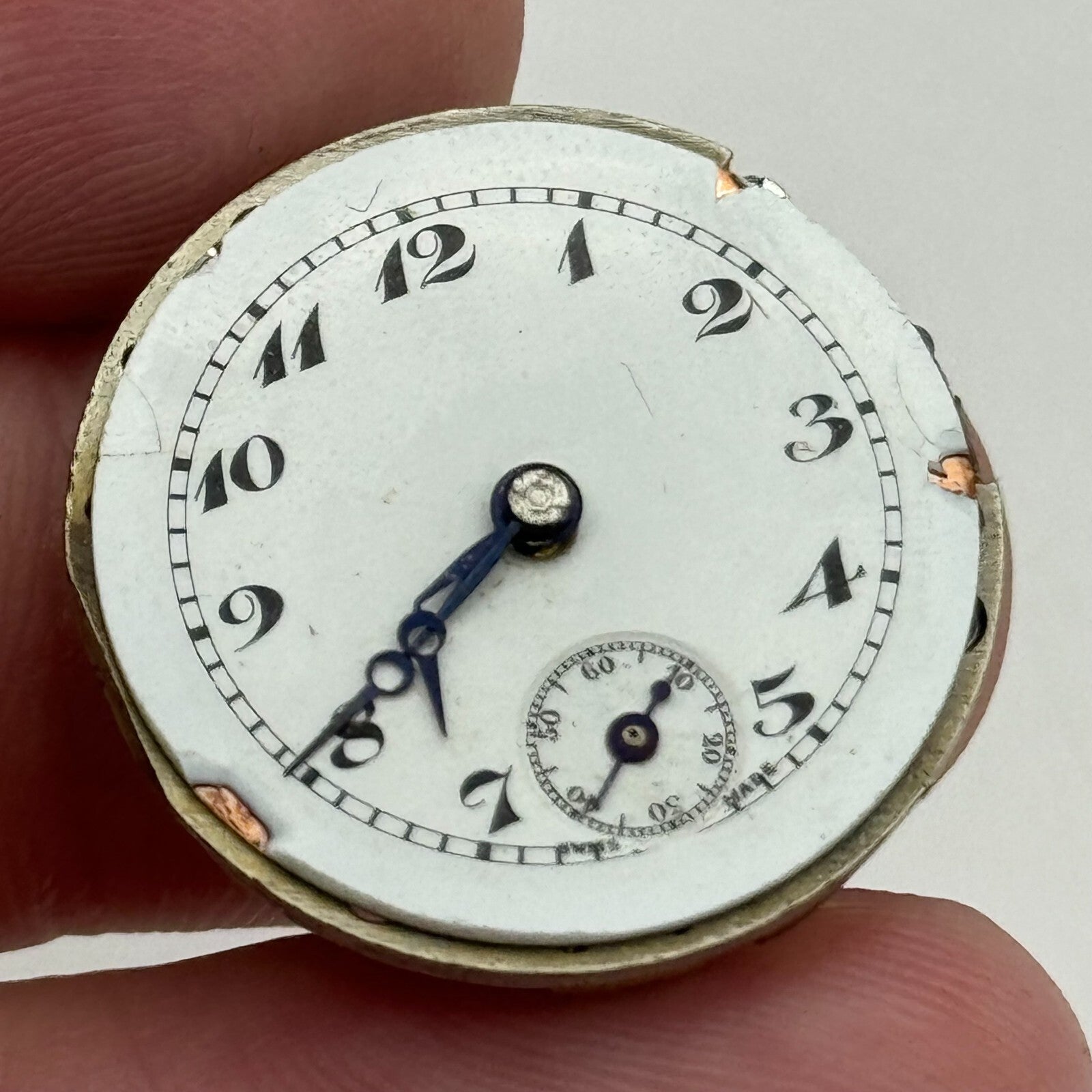 23.6mm Unidentified Sub Seconds Trench Watch Movement Manual Wind PARTS SPARES