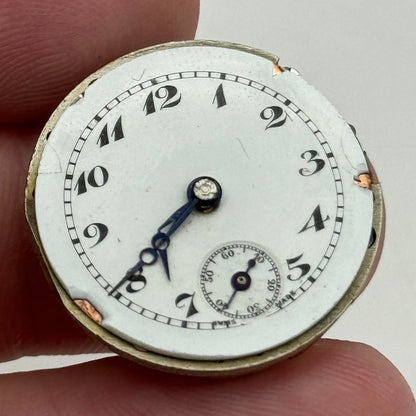 23.6mm Unidentified Sub Seconds Trench Watch Movement Manual Wind PARTS SPARES