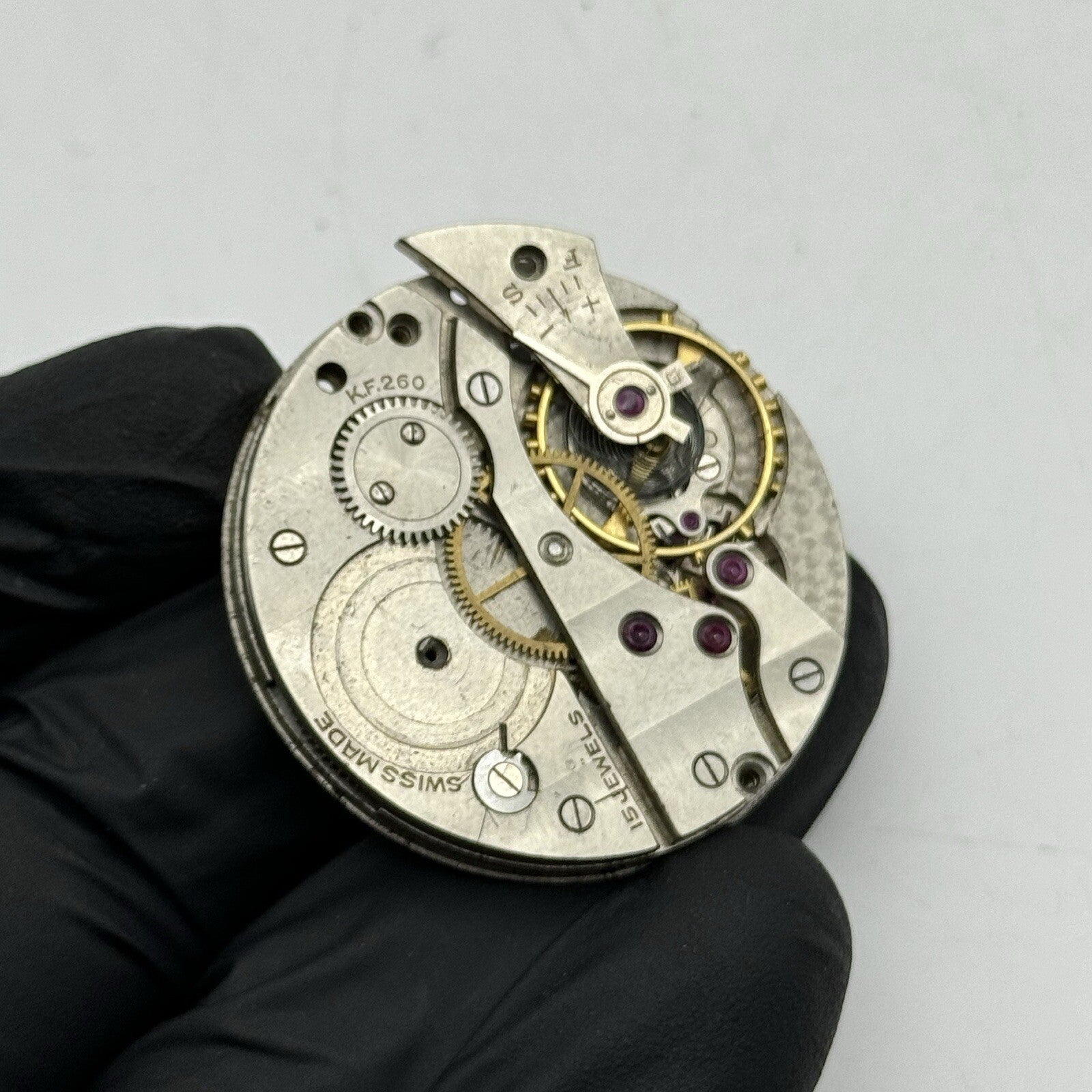 38.7mm Certina Kurth Freres KF 260 Pocket Watch Movement FOR PARTS Repair
