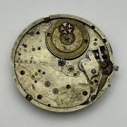 40mm Unidentified Antique Pocket Watch Movement PARTS REPAIR SPARES