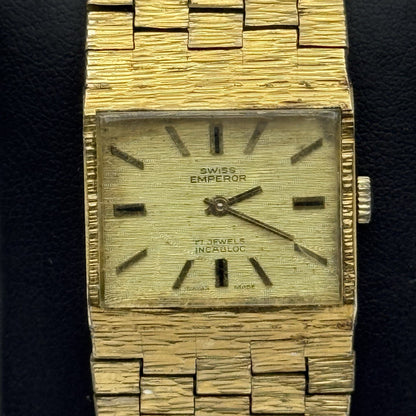 24mm Vintage Ladies Swiss Emperor Gold Plated Manual Wind Swiss FHF Watch PARTS