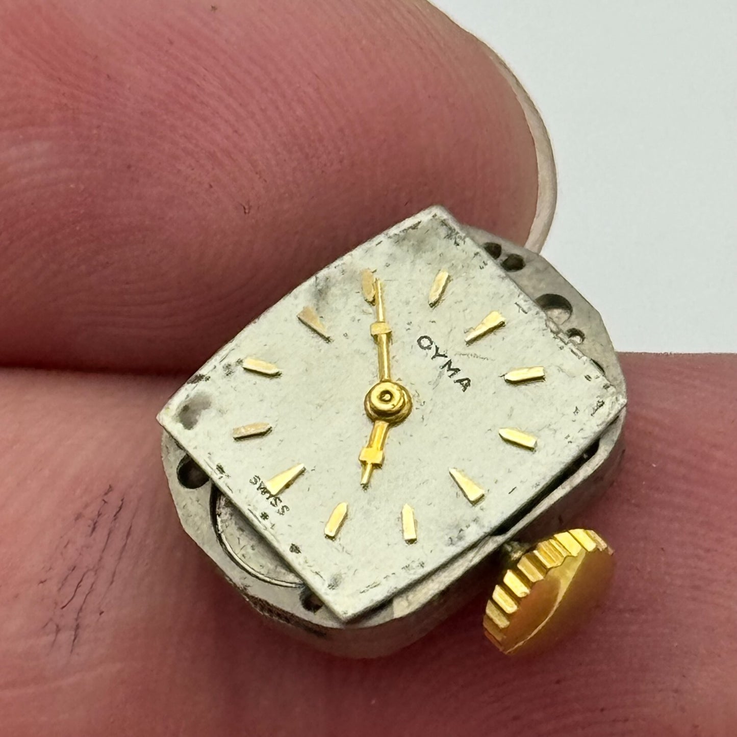 11.7mm Running Ladies Cyma 15 Jewels Manual Wind Watch Movement Dial Hands PARTS