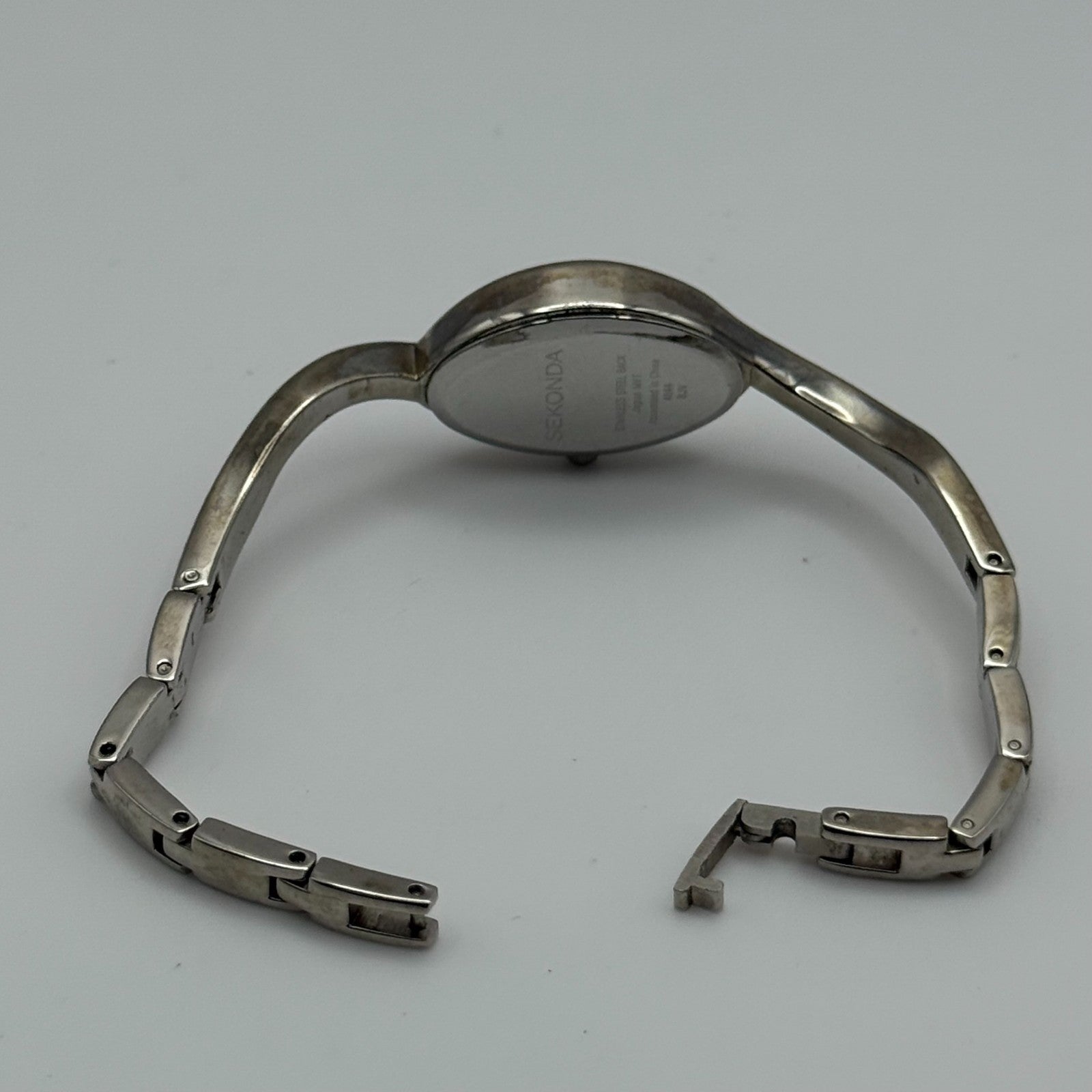 Sekonda Ladies Quartz Watch Crystal Accents Silver Tone Bracelet Working 17mm