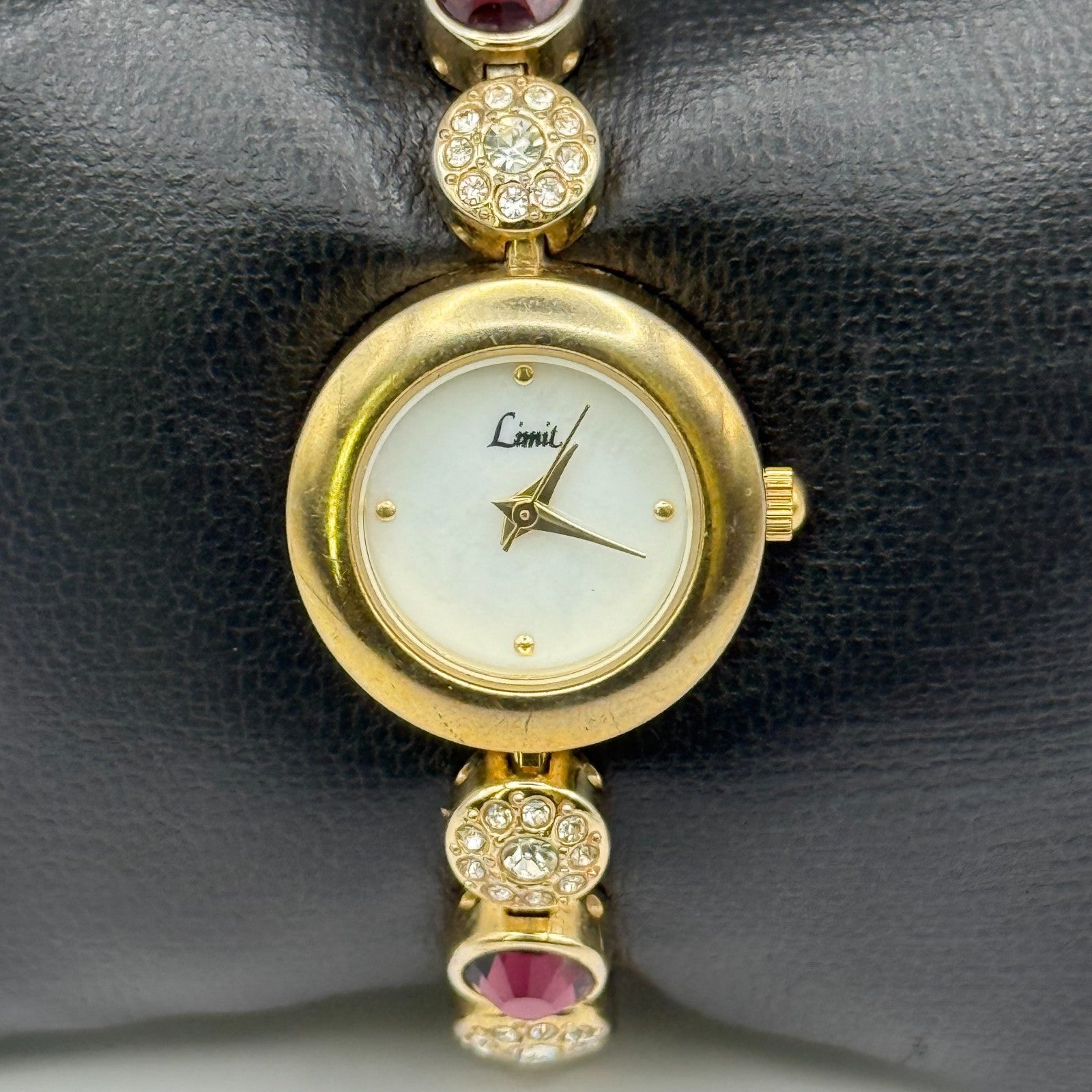 Limit Ladies Quartz Watch Mother of Pearl Dial Crystal Accent Working 22mm