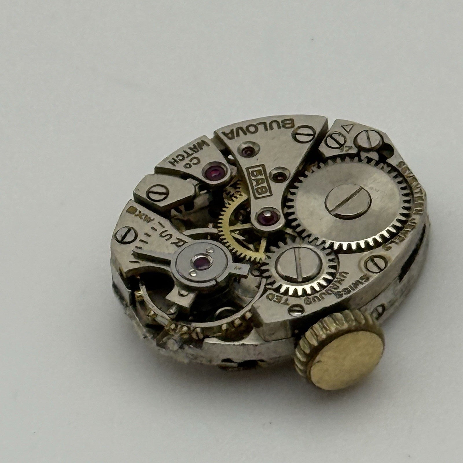 13.1mm Running Vintage Ladies Bulova 5AB Manual Wind Swiss Watch Movement PARTS