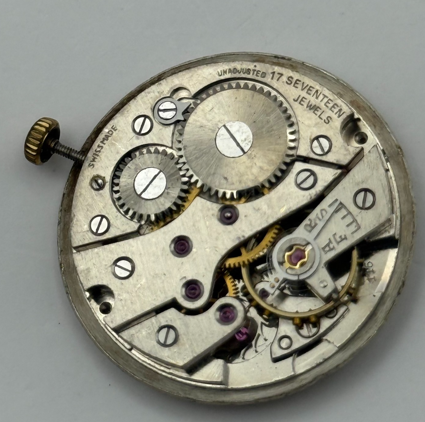 OM 116 Watch Movement Jesby Running Manual Wind Vintage Parts 25.8mm