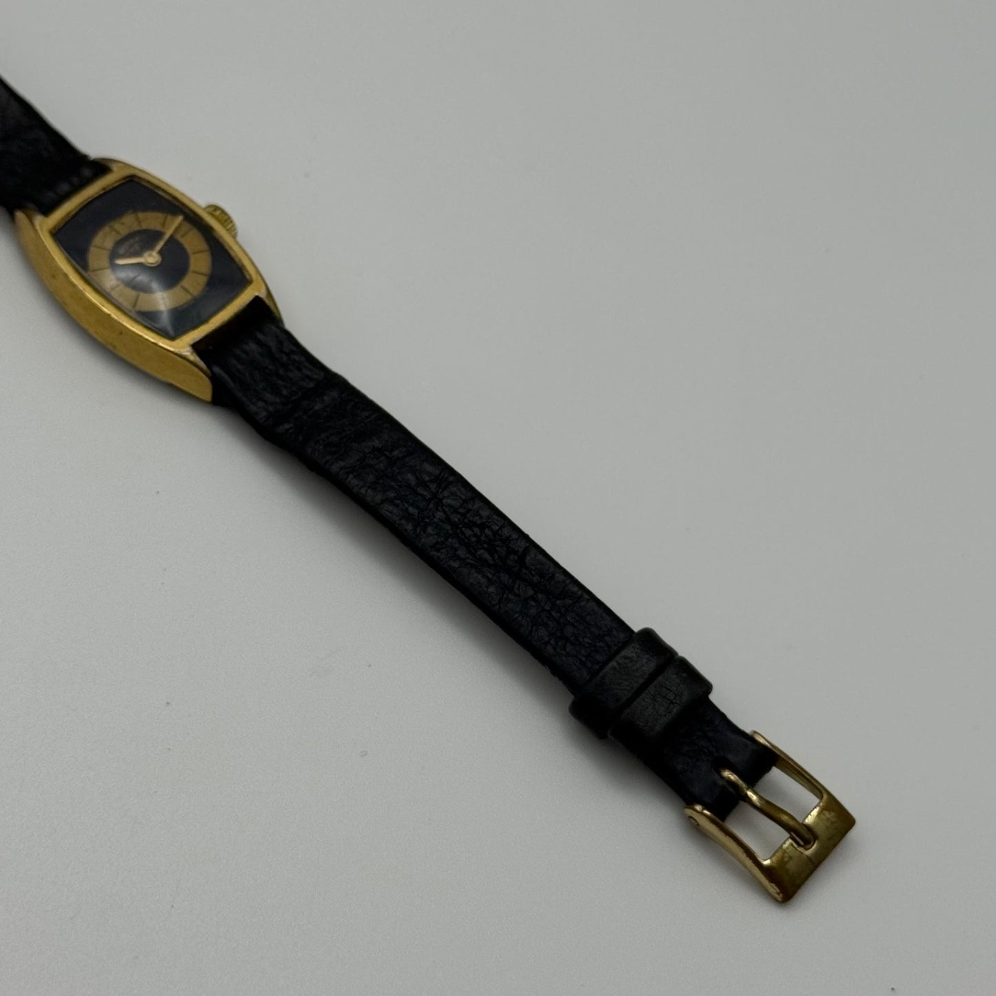 17mm Vintage Rotary Blue Bullseye Dial Swiss Manual Wind Watch PARTS / REPAIR