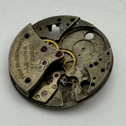 23.6mm Lavina Cal 150 Partial Manual Wind Watch Movement Swiss Vintage PARTS