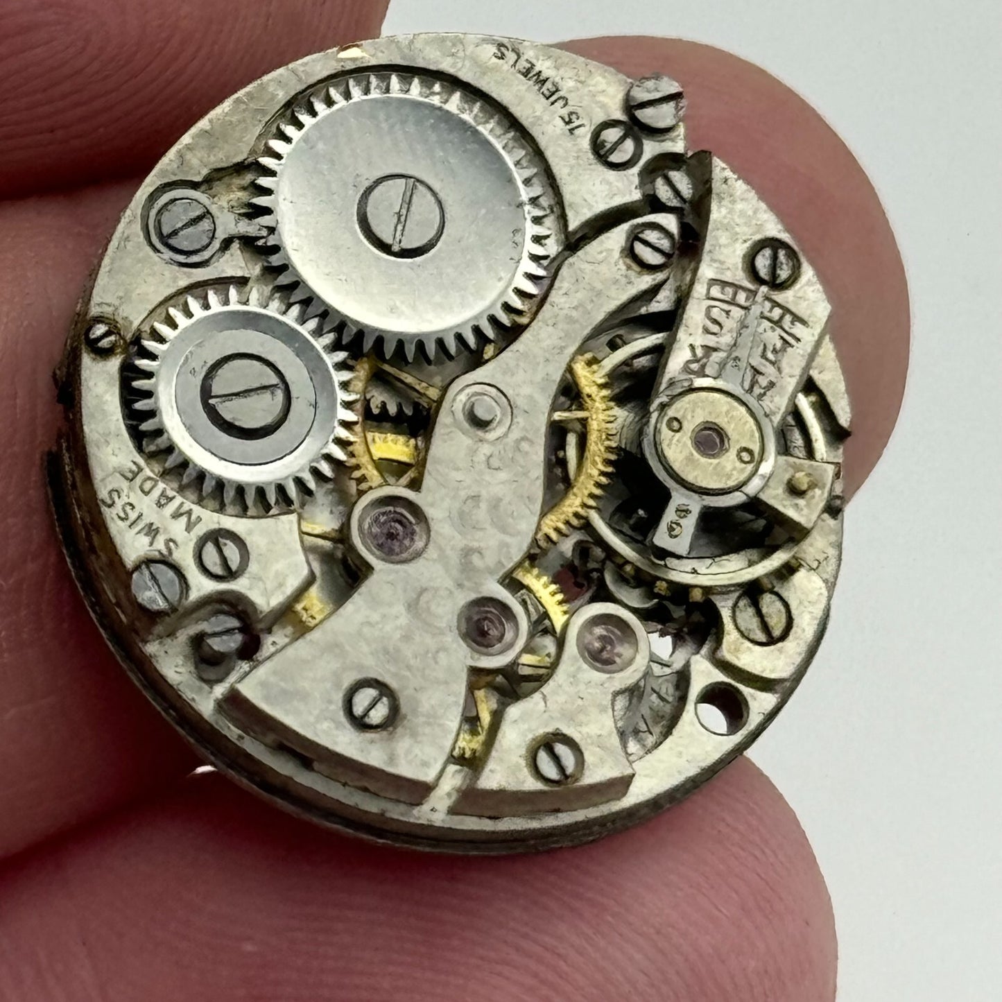 23.8mm Enicar AR Balance Intact Manual Wind 15 Jewels Watch Movement PARTS SPARE