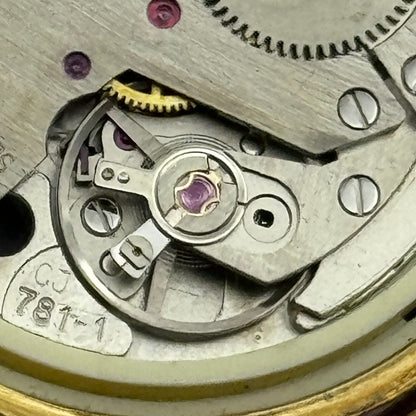 34mm Men’s Vintage Excalibur Tissot 781-1 Manual Wind Gold Plated Watch PARTS