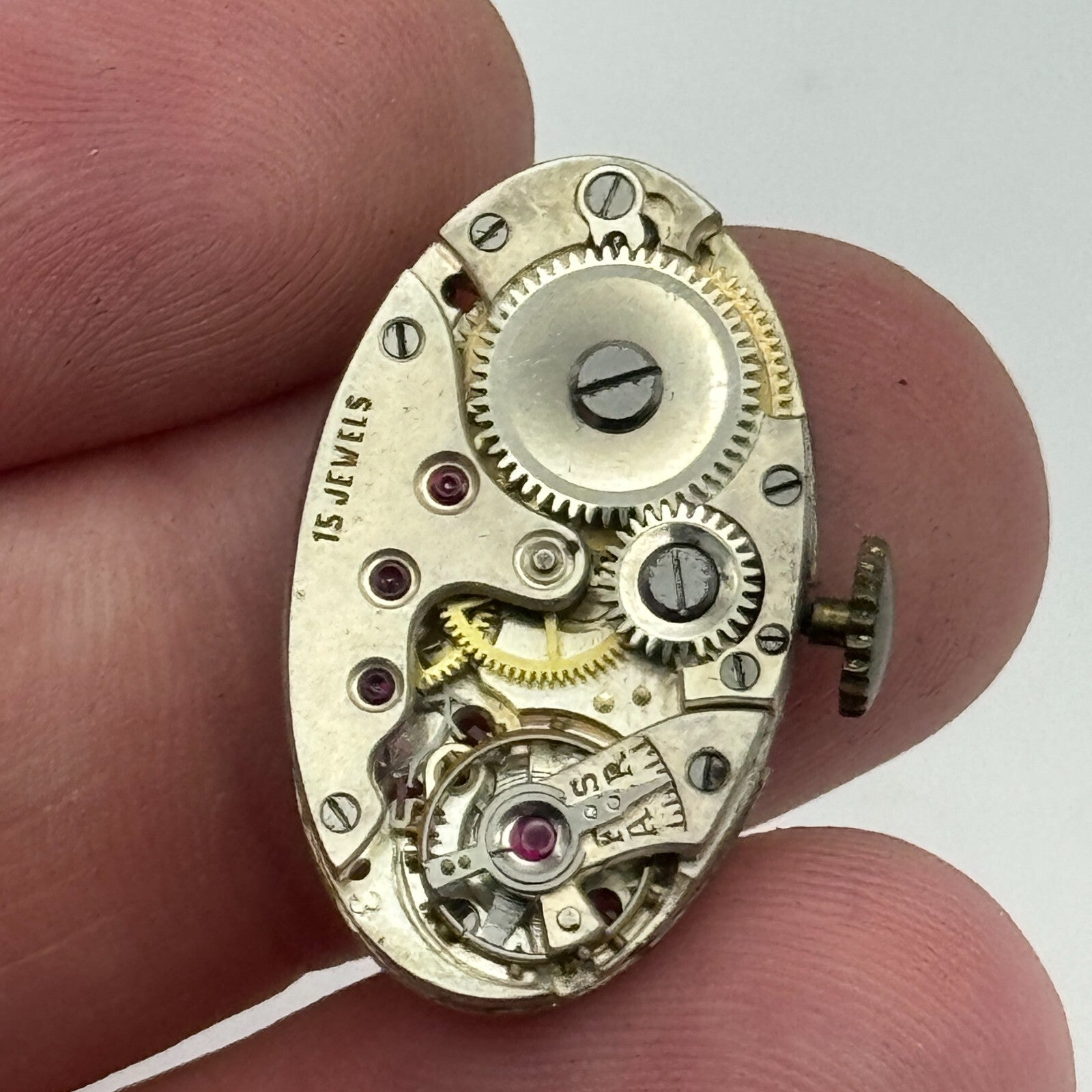 14.7mm ETA Oval 15 Jewels Swiss Manual Wind Watch Movement Vintage PARTS SPARES