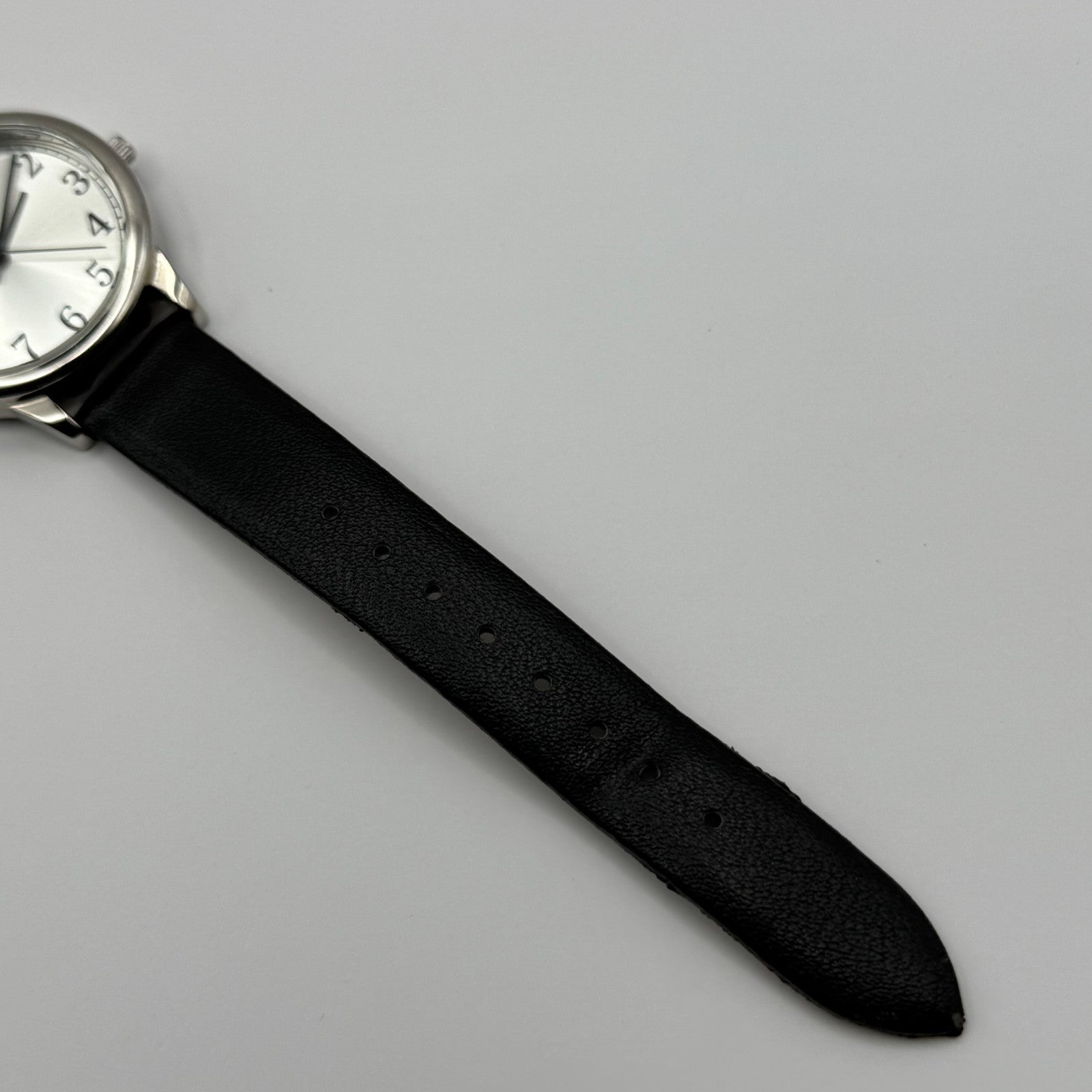 Limit 1912 Ladies Quartz Watch Silver Dial Black Strap Working 34mm New Battery