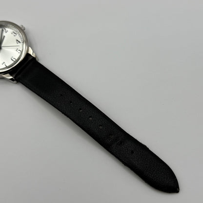 Limit 1912 Ladies Quartz Watch Silver Dial Black Strap Working 34mm New Battery