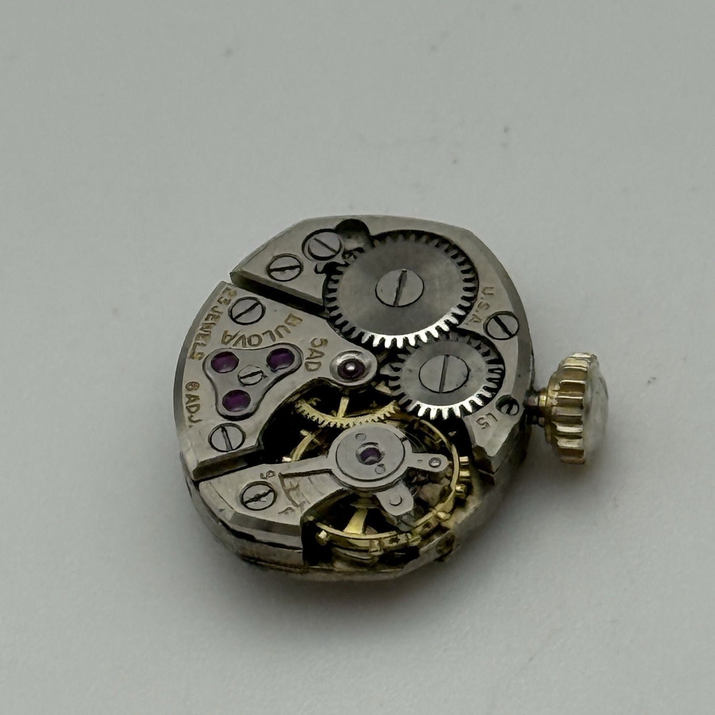 13.1mm Running Vintage Ladies Bulova 5AD Manual Wind Swiss Watch Movement PARTS