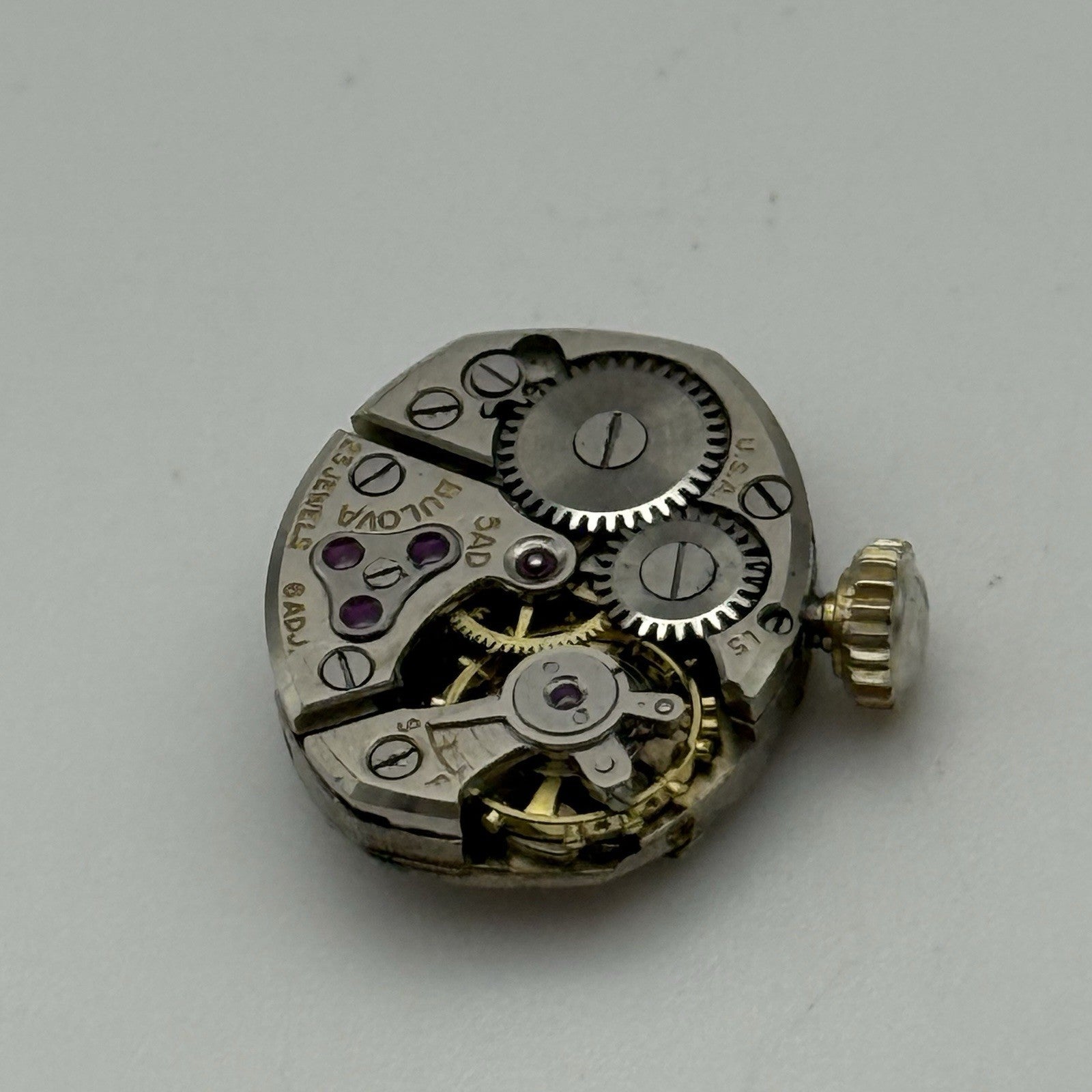 13.1mm Running Vintage Ladies Bulova 5AD Manual Wind Swiss Watch Movement PARTS