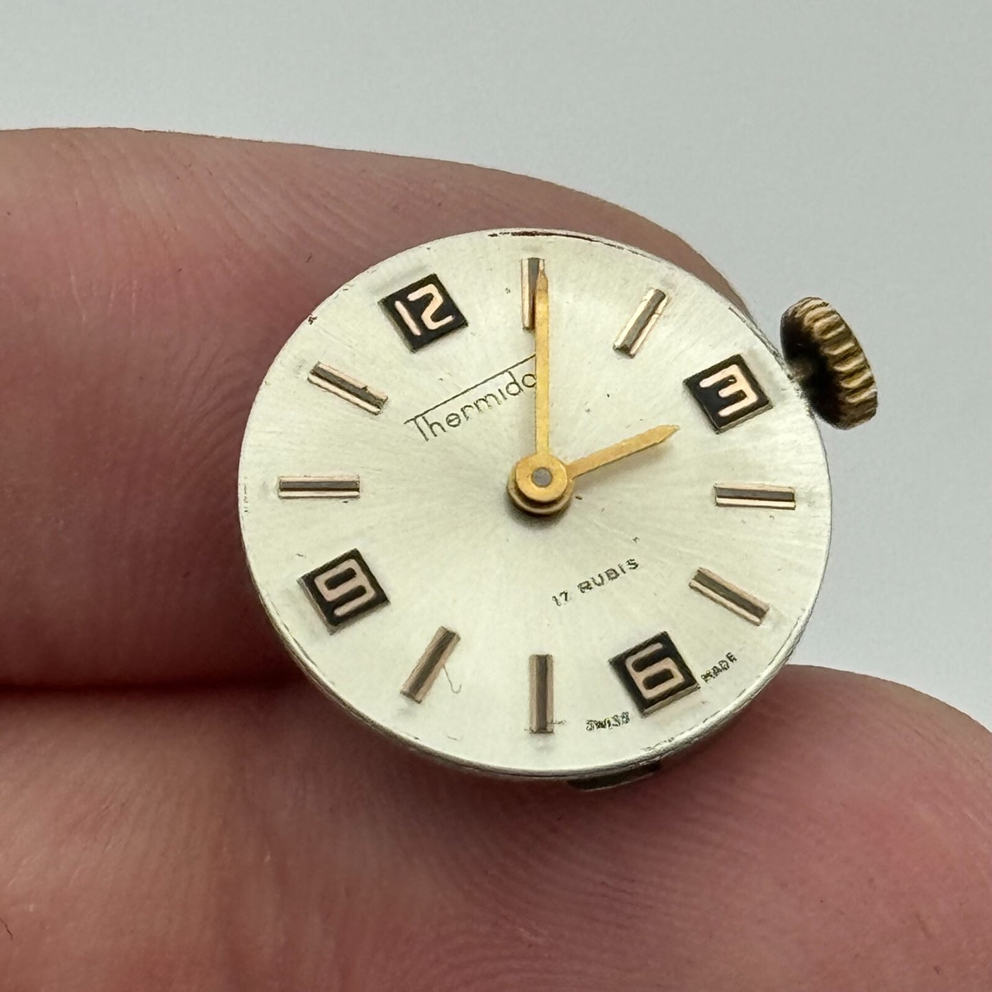 17.4mm Running FHF 351 Thermidor Manual Wind Swiss Watch Movement Vintage PARTS