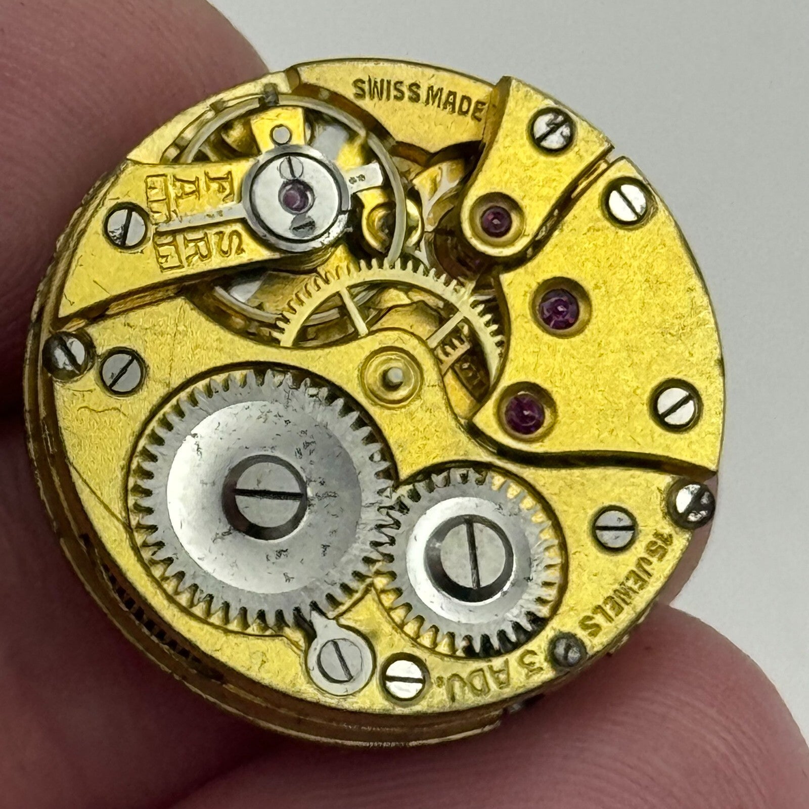 23.6mm J W Benson 15 Jewels Balance Ok Swiss Manual Wind Watch Movement PARTS