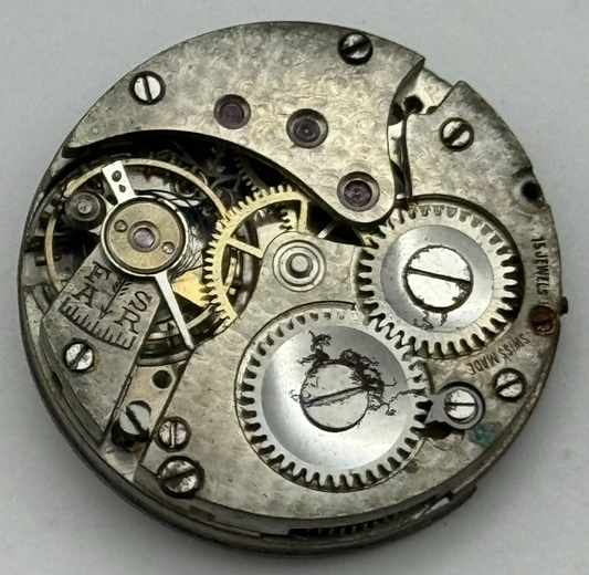 23.6mm 15 Jewels Military Trench Watch Movement Manual Wind Swiss Vintage PARTS