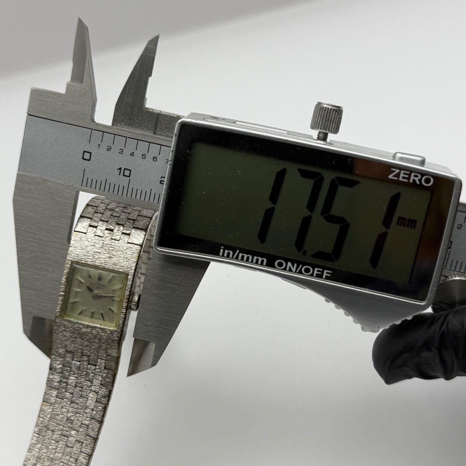 15mm Vintage Rotary Swiss Bark Affect Stainless Manual Wind Watch PARTS / REPAIR