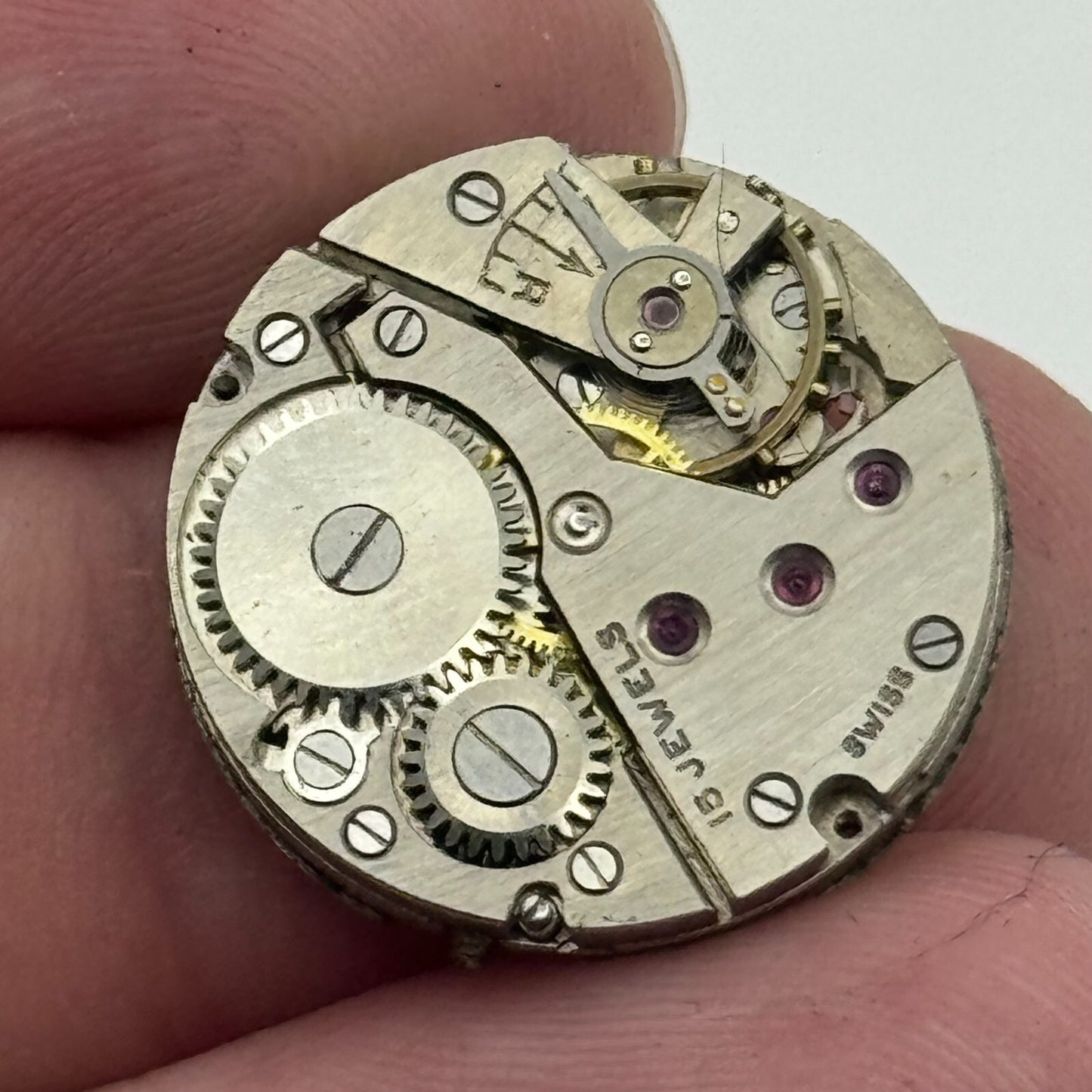19.7mm Derby D 40 Manual Wind 15 Jewels Watch Movement Swiss Made PARTS SPARES