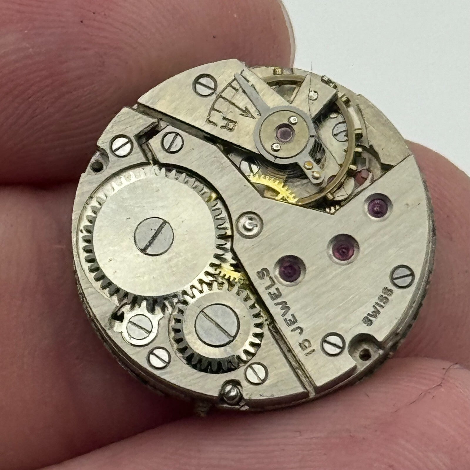 19.7mm Derby D 40 Manual Wind 15 Jewels Watch Movement Swiss Made PARTS SPARES