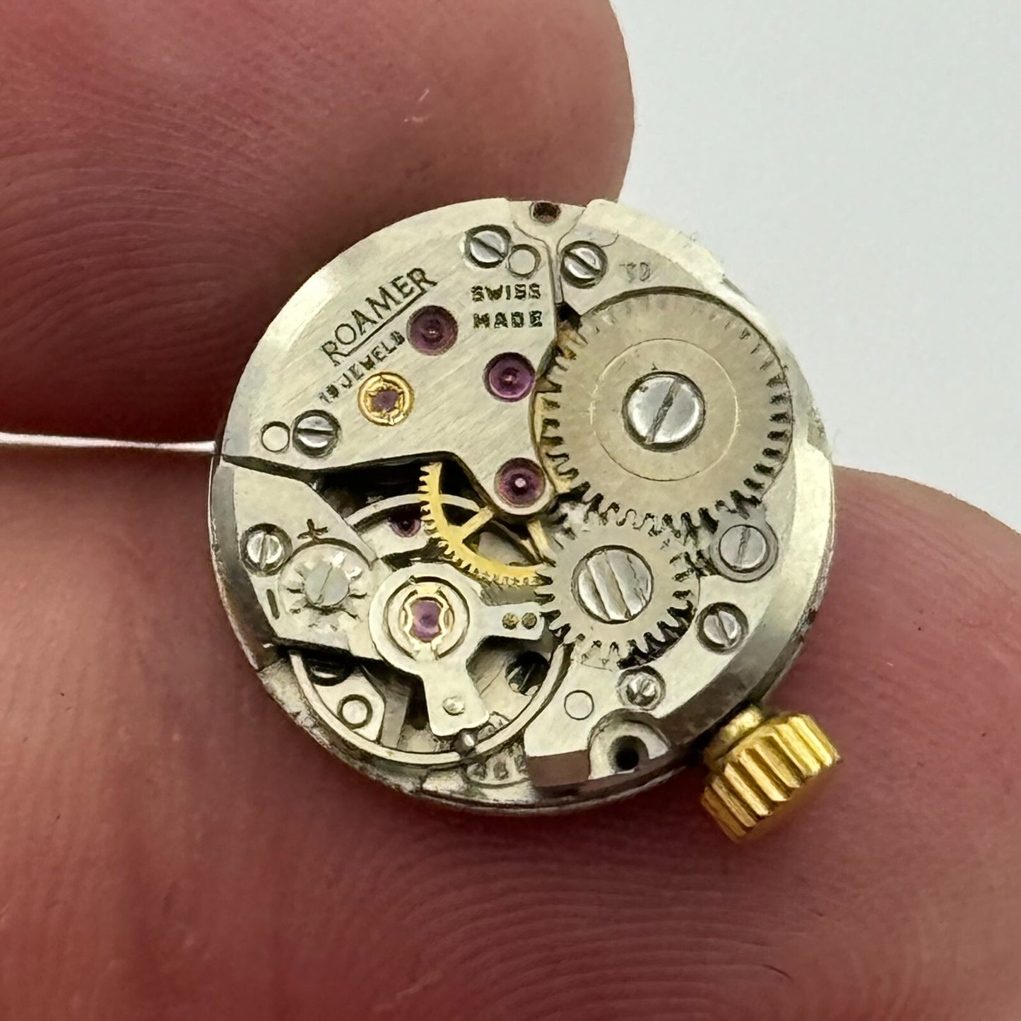 15.5mm Ladies Roamer MST 468 Manual Wind Swiss Watch Movement Vintage FOR PARTS