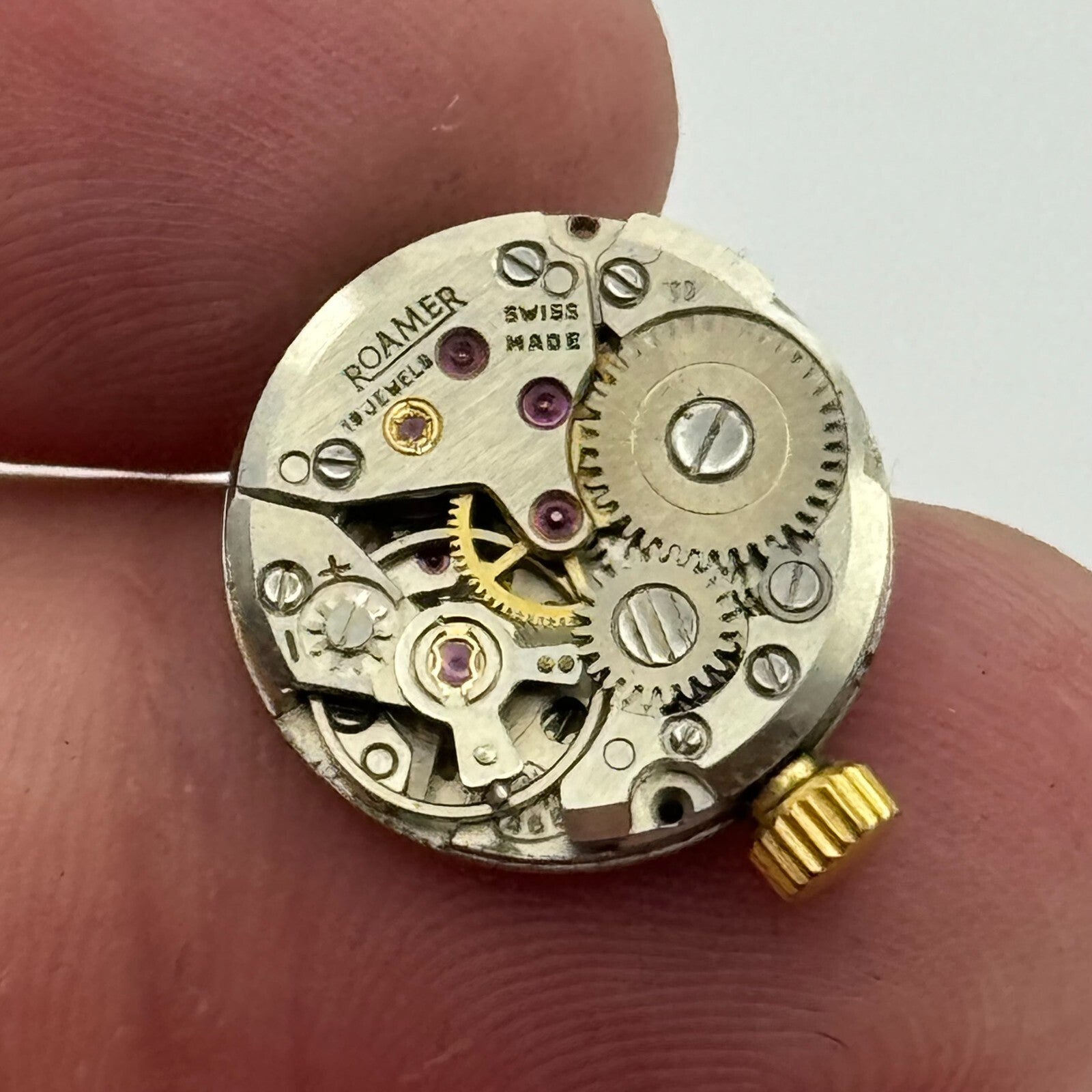 15.5mm Ladies Roamer MST 468 Manual Wind Swiss Watch Movement Vintage FOR PARTS