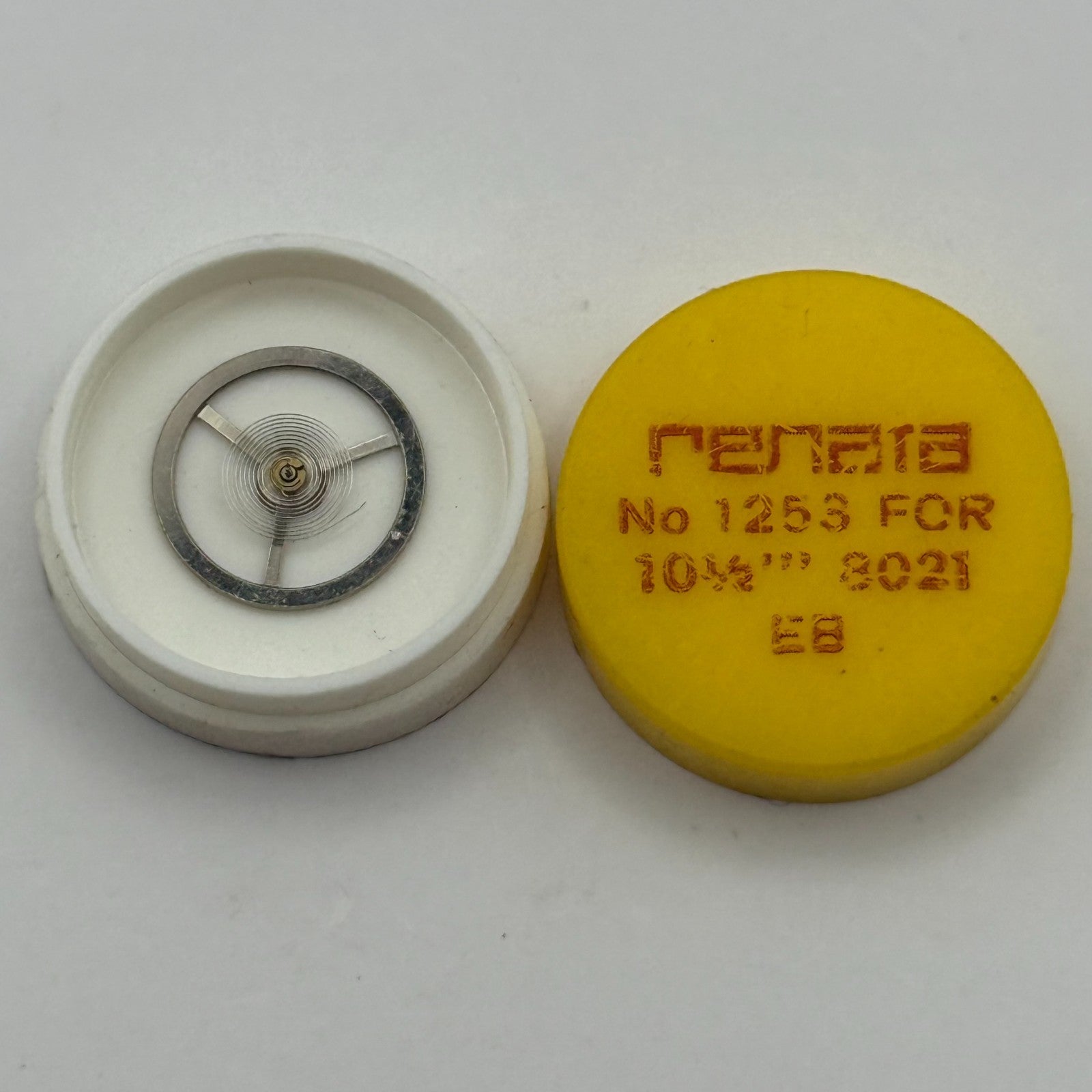 EB 8021 Balance Wheel Complete And Spring 10 1/2''' 1253 Watch Movement Parts 