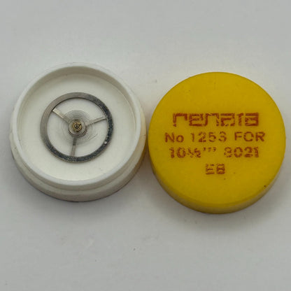 EB 8021 Balance Wheel Complete And Spring 10 1/2''' 1253 Watch Movement Parts 
