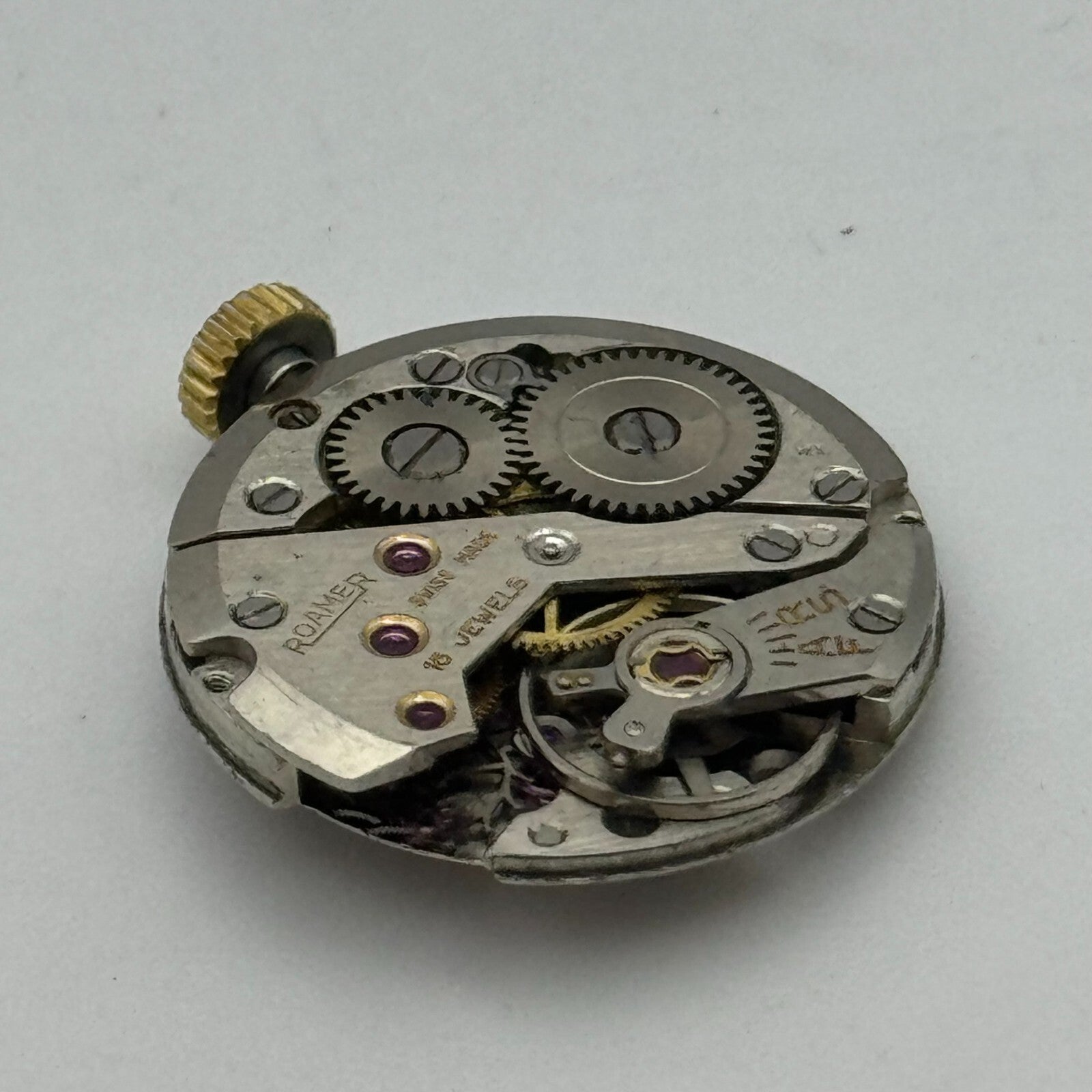 22.2mm Roamer MST 450 Manual Wind 15 Jewels Watch Movement Swiss Made PARTS