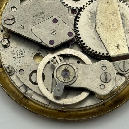 EB 8800 Watch Movement Dimetron Manual Wind Vintage Swiss Parts Repair 26.9mm