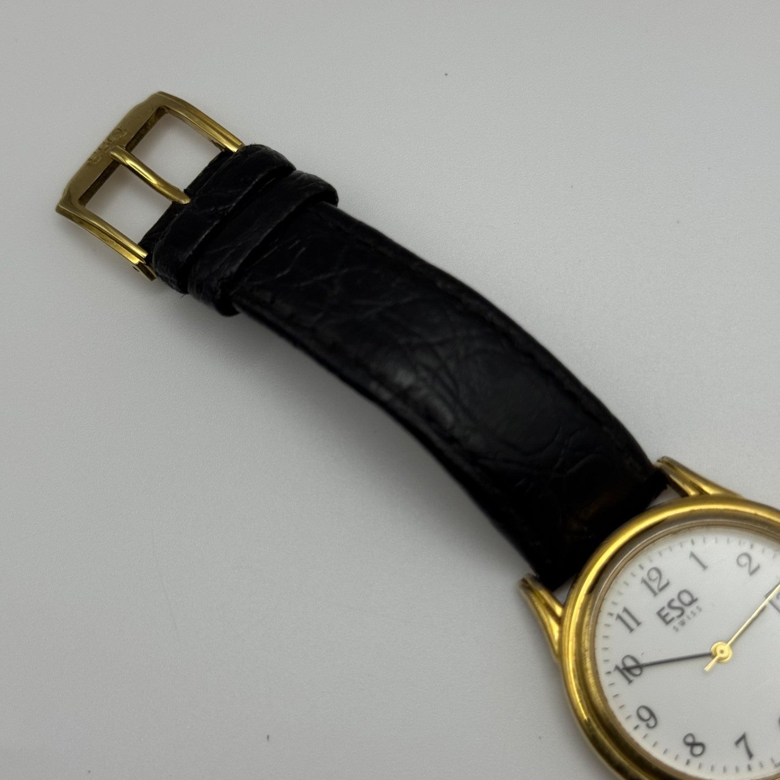 Working Esquire ESQ 300328 Date Swiss 33mm Quartz Watch New Battery Adjustable