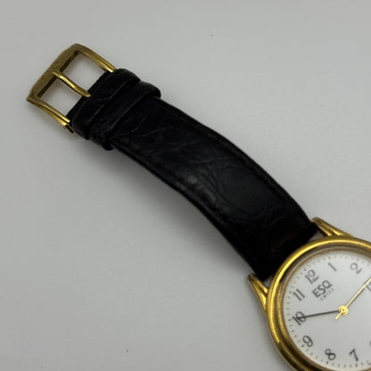 Working Esquire ESQ 300328 Date Swiss 33mm Quartz Watch New Battery Adjustable