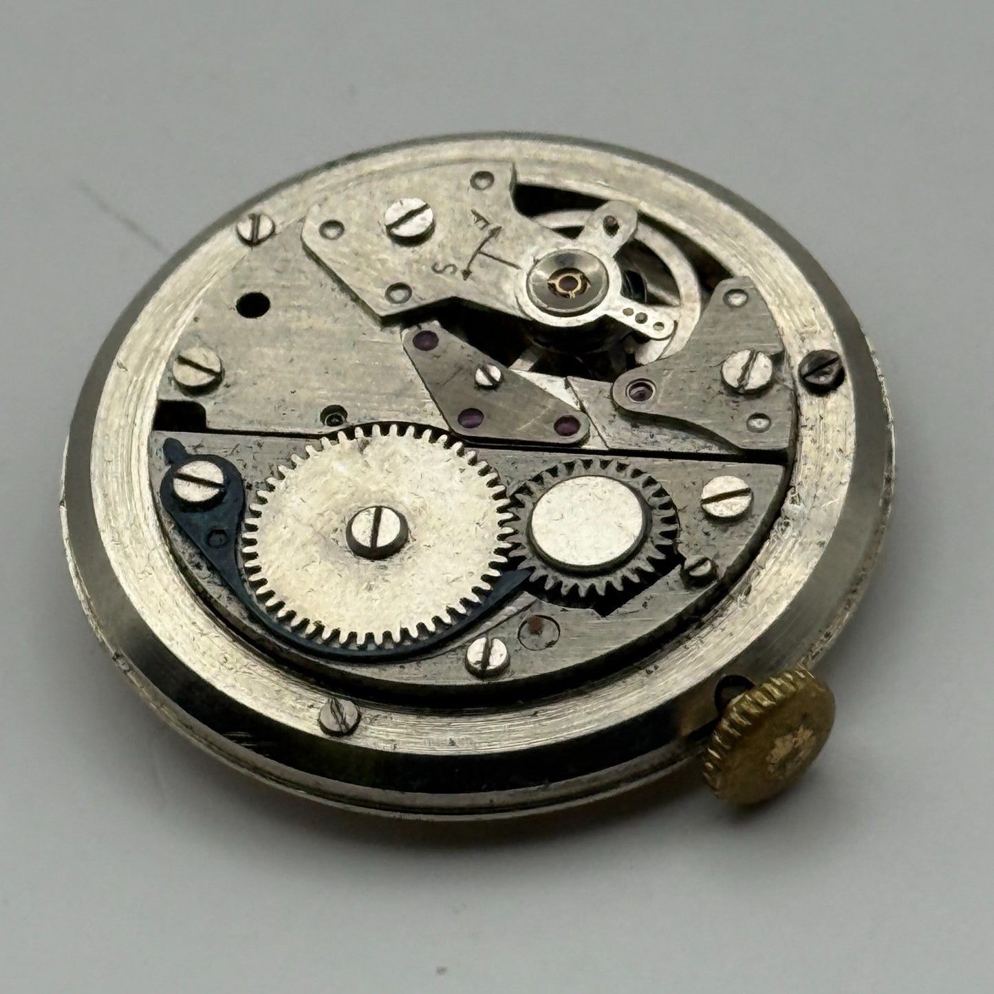 Smiths 21 Jewels Date Pointer Watch Movement Manual Wind Vintage Parts 30.4mm