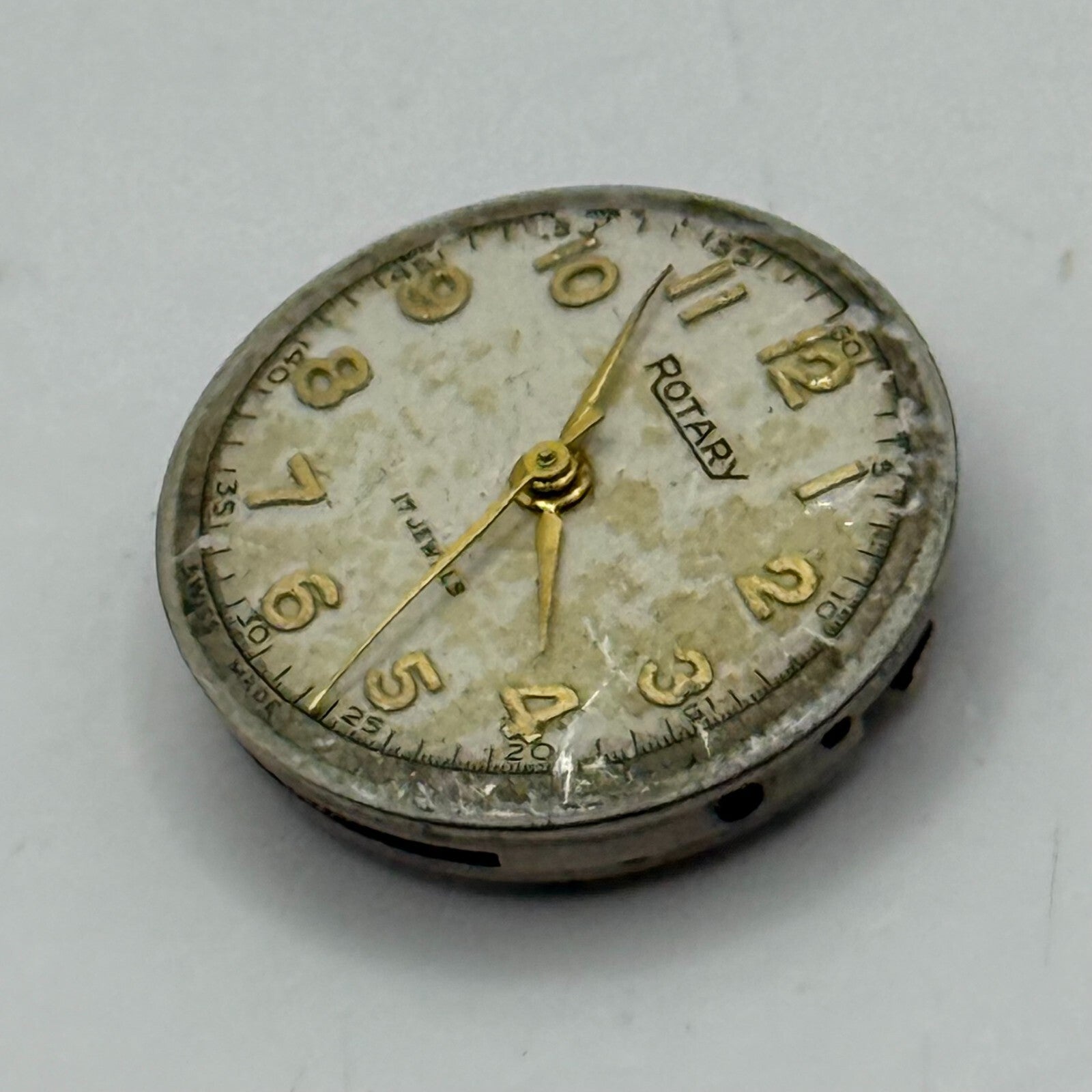 19.8mm Vintage Rotary ETA 1301 Swiss Manual Wind Watch Movement PARTS REPAIR