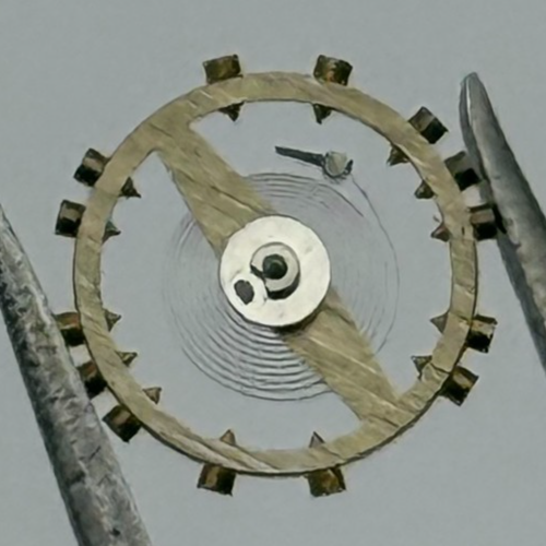 FEF 6600 Balance Wheel Complete And Spring  1181 M Watch Movement Parts NOS