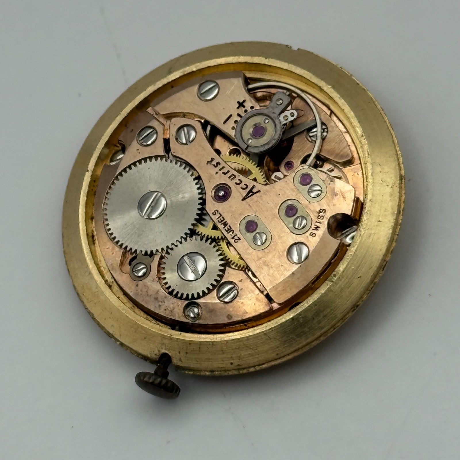 AS 1691/93 Watch Movement Accurist Manual Wind Vintage Swiss Parts Repair 30.3mm