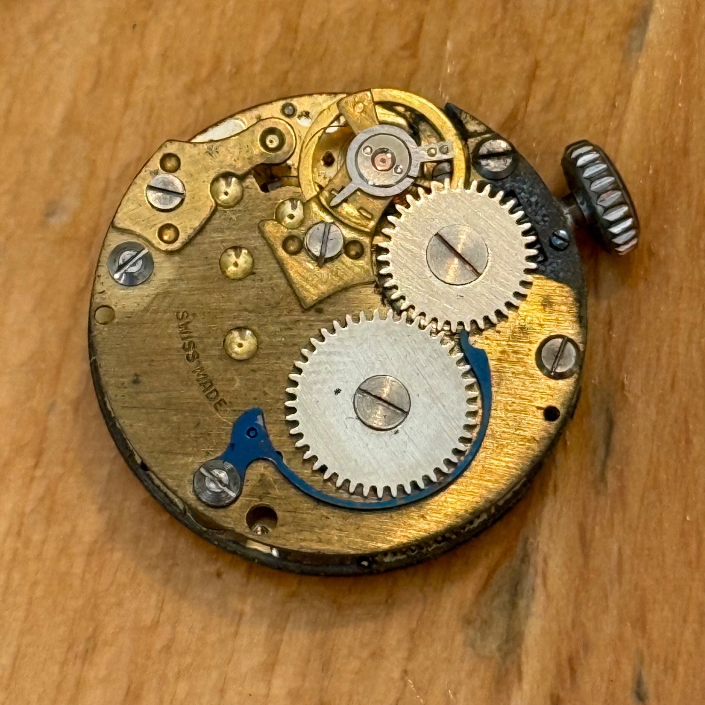 25mm Vintage Trench Style Manual Wind Swiss Made Red 12 Watch PARTS / REPAIR