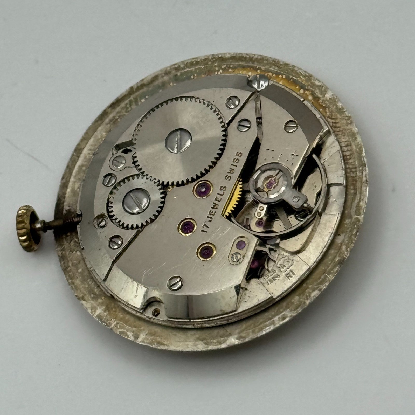 Summit AS 1525 1526 Watch Movement Running Manual Wind Vintage Parts 25.8mm