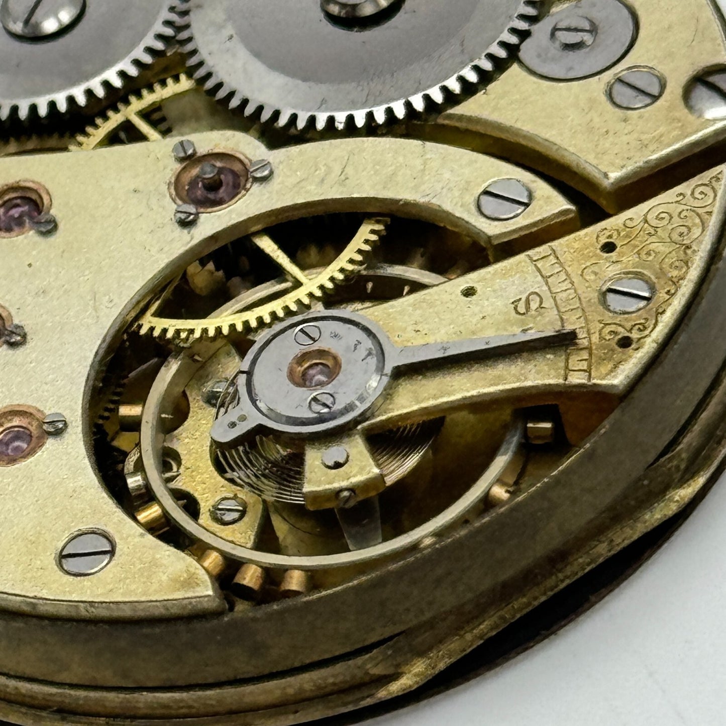 43mm Antique State US PAT.24MAY-1904 Swiss Hunter Pocket Watch Movement PARTS