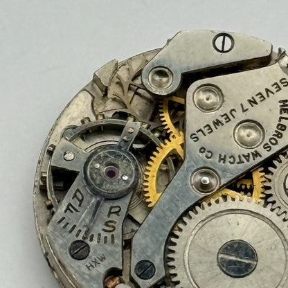 Helbros MXH 7 Jewels Watch Movement Manual Wind Vintage Parts Repair 19.5mm