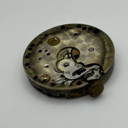 23.6mm Running Unidentified Swiss Trench Watch Movement Manual Wind  PARTS