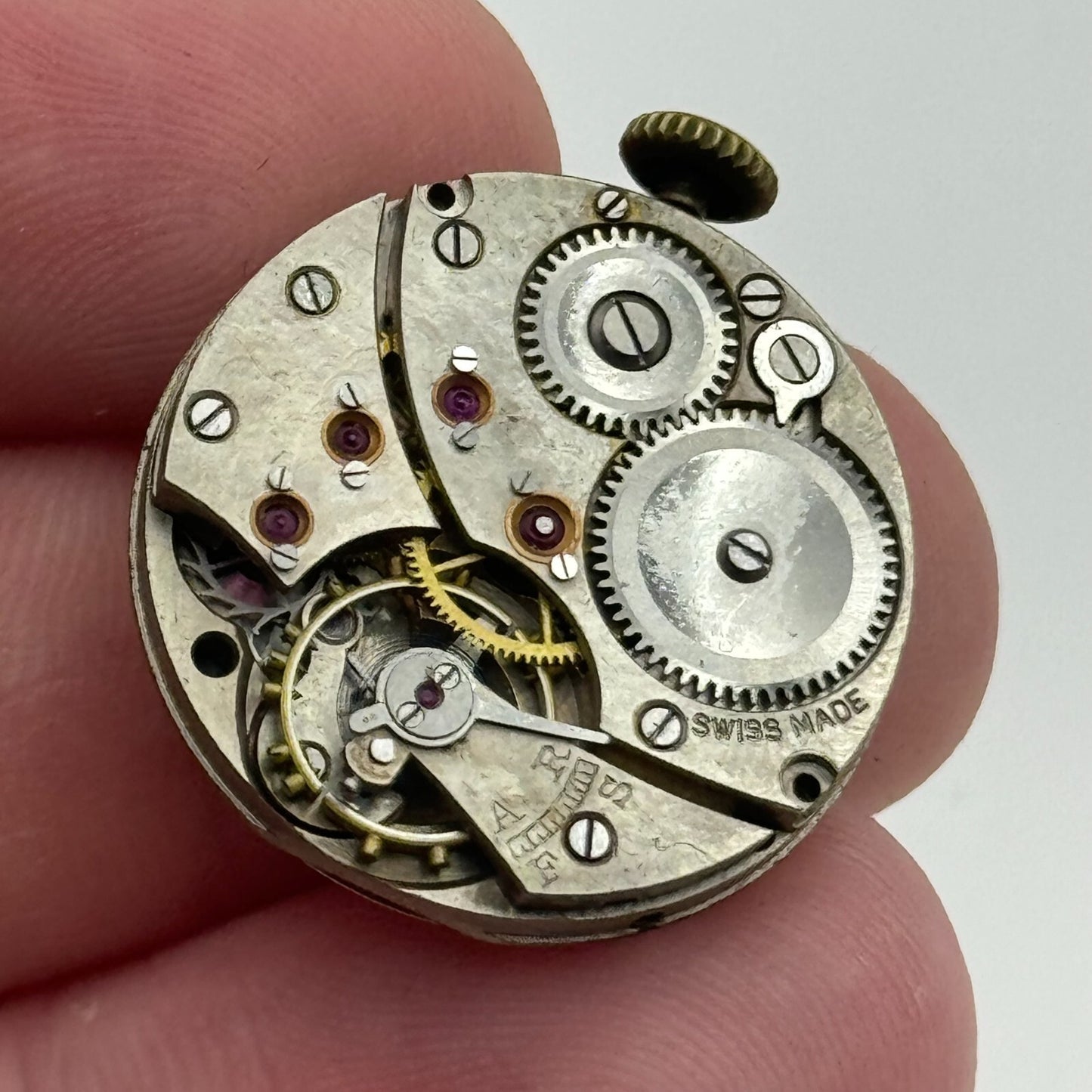 23.6mm Running Unidentified High Grade Trench Watch Movement Manual Wind PARTS