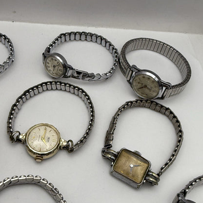 Bundle Of Ladies Vintage Manual Wind Wristwatches Joblot PARTS REPAIR SPARES