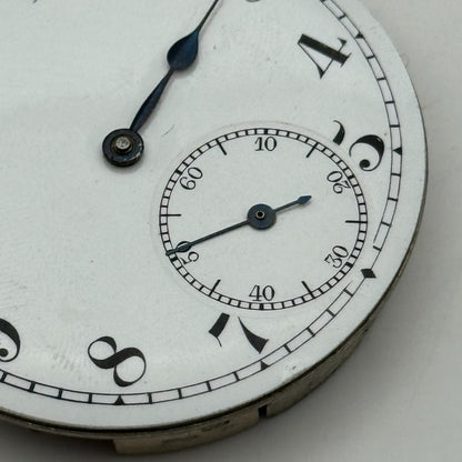 42.9mm Vintage Open Face Erlim Swiss Balance Ok Pocket Watch Movement PARTS
