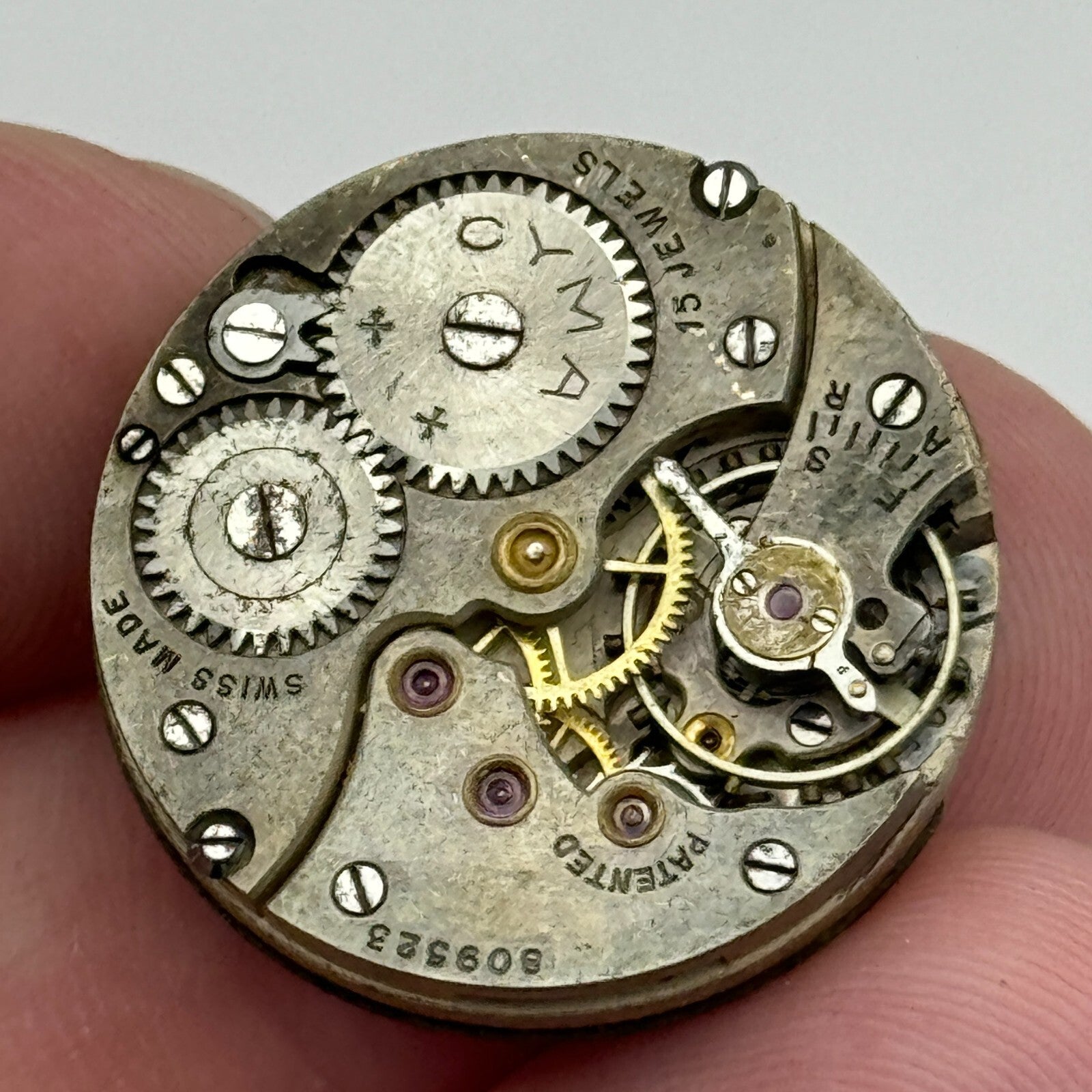 23.6mm Cyma Ref 030 Tavannes Manual Wind Watch Movement Swiss Vintage PARTS