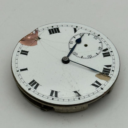 43mm Hunter 15 Jewels Swiss Balance Ok Pocket Watch Movement PARTS REPAIR